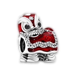 Chinese Lion New Year Charm for Pandora Bracelet Necklace,100% Genuine 925 Sterling Silver Charm, New Year Gift