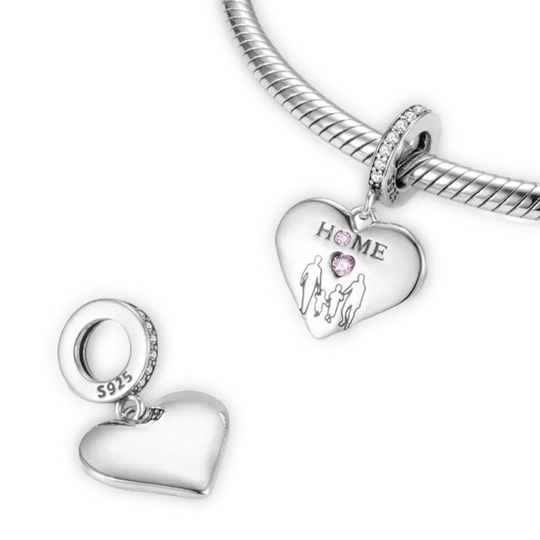 Ciondolo Con Ciondolo A Forma Di Cuore D'amore Con Madre E Figlia, Ciondoli Per Bracciale Pandora, Ciondoli In Argento Sterling 925, Ciondoli Pandora Adatti - Italia - 9