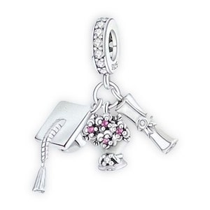 Abschluss Charm für Pandora Armband Halskette, 100% echte 925 Sterling Silber Charm, beste Geschenke