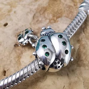 Ladybug Charm Fit For Pandora Bracelet , 100% Genuine 925 Sterling Silver Charm , Best Gifts
