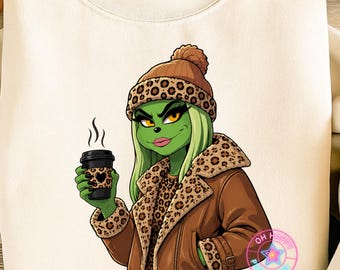 Spooky Grincy Halloween png, Preppy Fall Shirt, Fall Aesthetic Mama png, Cute Grinc Fall girly png, Girly Halloween png, Trendy Mama Shirt