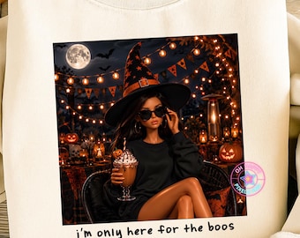Funny Doll Face Halloween png, Only Here For Boos png, Halloween Doll png, Trendy Spooky Sublimation, Sarcastic Doll Face, Fall girly shirt
