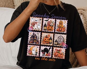 Spooky Season Shirt, Trick Or Treat png, Scary Pumpkin Cat Ghost png, Haunted House Ghost png, Black Cat Lover png, Vintage Halloween png