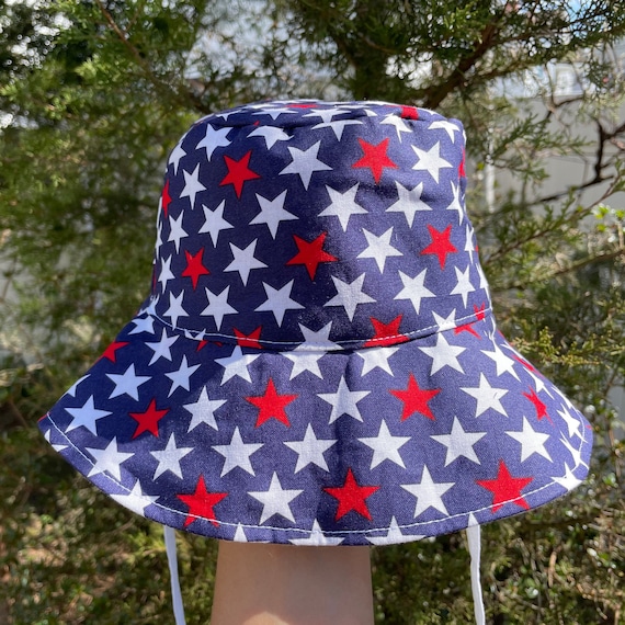 American flag inspired baby bucket hat