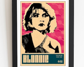 Vintage Blondie Poster, Retro Music Wall Art, Debbie Harry Inspired (Digital Download) A3