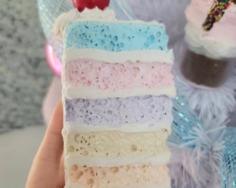 Whimsical Giant Pastel Christmas Cake Slice - Etsy