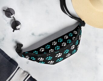 dog print fanny pack