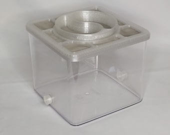 V2 8.1&quot; x 8.1&quot; Ant Outworld – PETG Habitat Expansion Accessory with 3D-Printed Cover