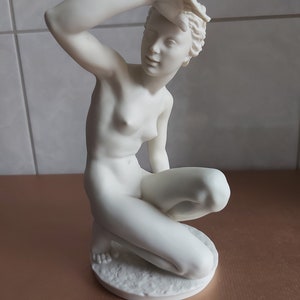 Hutschenreuther-~Porcelain Figurine-~Nude Figure-~The Watcher-~C. Werner-~