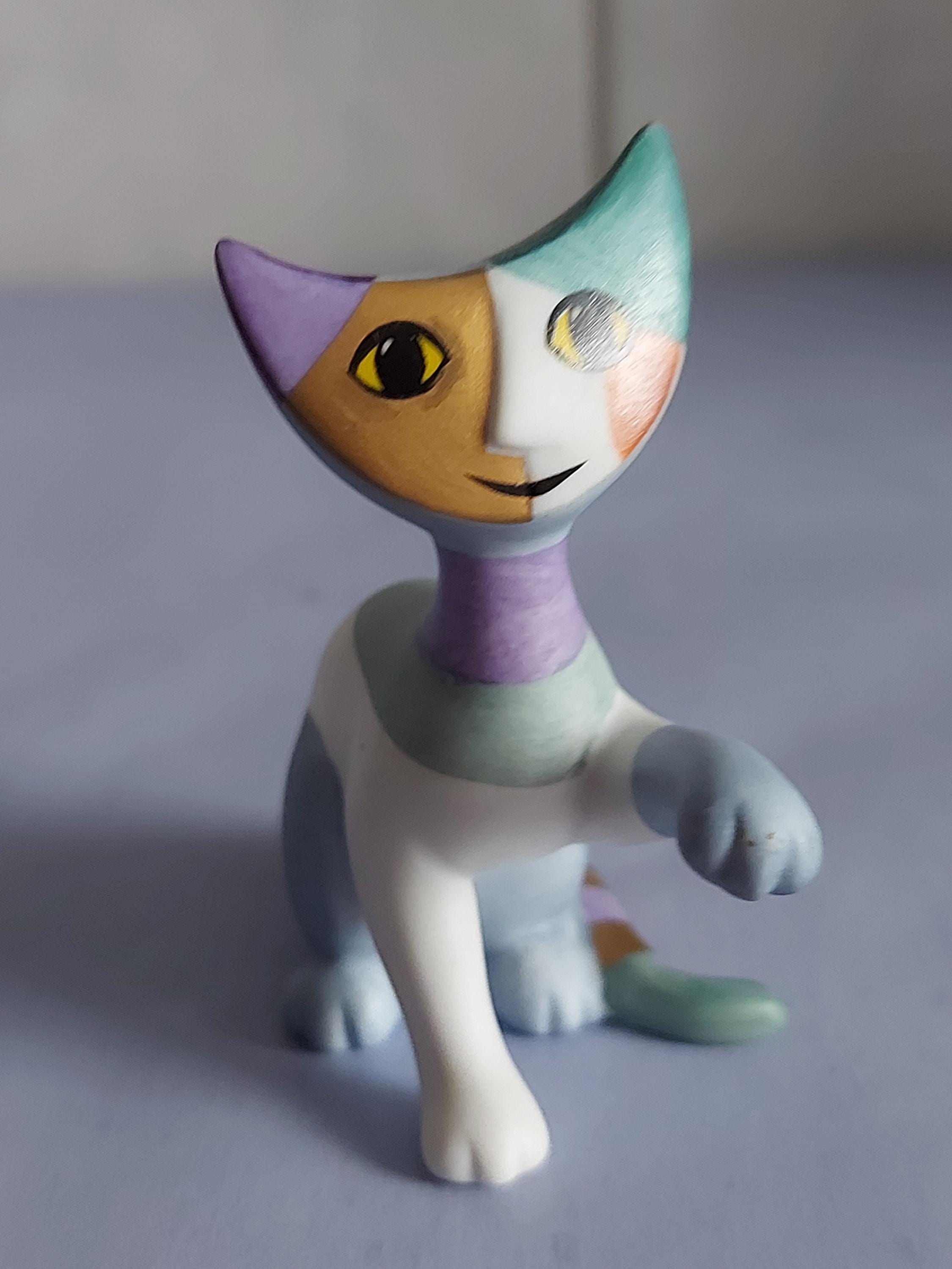 ドイツ　ロジーナ　ヴァハトマイスター　絵画　青　猫 ドイツ ロジーナ ヴァハトマイスター 絵画 青 猫 - メルカリ
