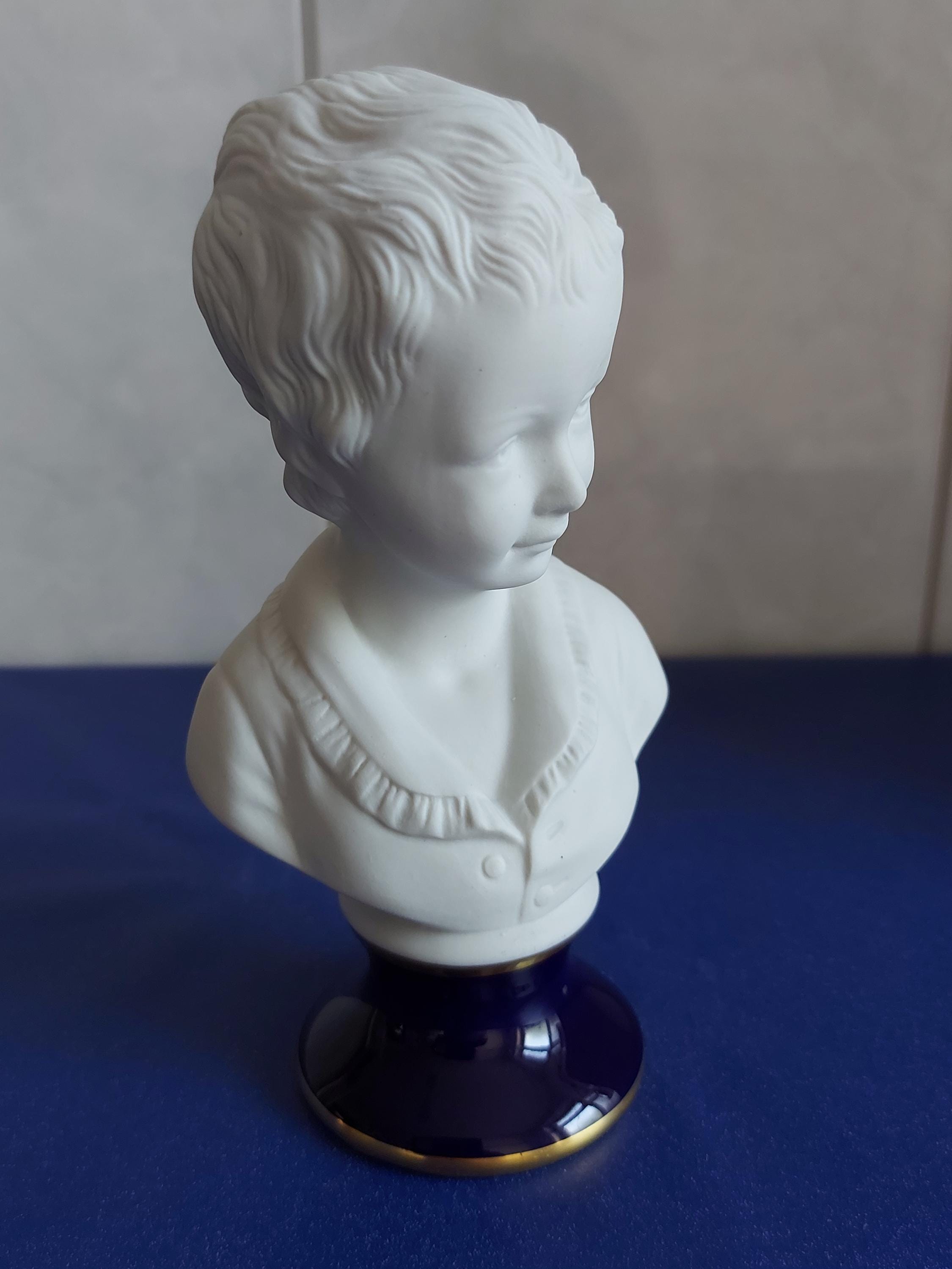 Unterweißbach porcelain figurine bust-the Alexandre Brongniart-after Houdon-16.5 cm