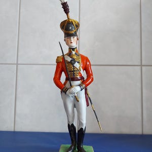Porcelain Figurine-Dresden Potschappel- Soldier - Officer- 3rd Guards