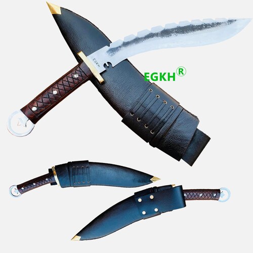 EGKH-13 inch Handmade Light Hunting Khukuri-survival bush craft tools-Pure handmade in Nepal- Modern Custom Kukri & Fixed Blade shops Knives