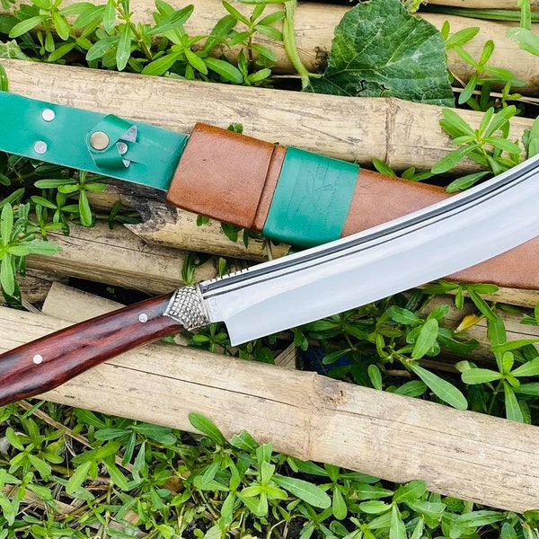 EGKH - 18 inches blade custom Parang Shot Machete | Handmade Knife | Balance water tempered | Heavy duty Machete | Cleaver Hunting Machete