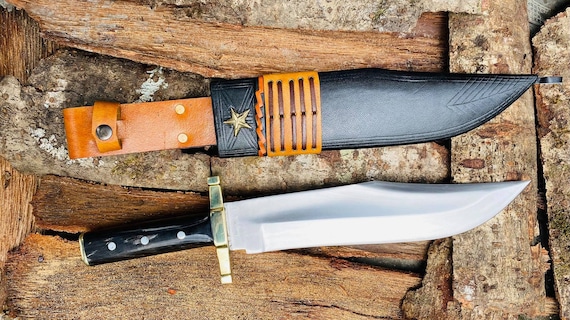  HOLYEDGE Cuchillo militar de bayoneta Bowie de hoja fija de 12  pulgadas con vaina, el mejor cuchillo táctico de supervivencia al aire  libre para campamento, caza : Herramientas y Mejoras del