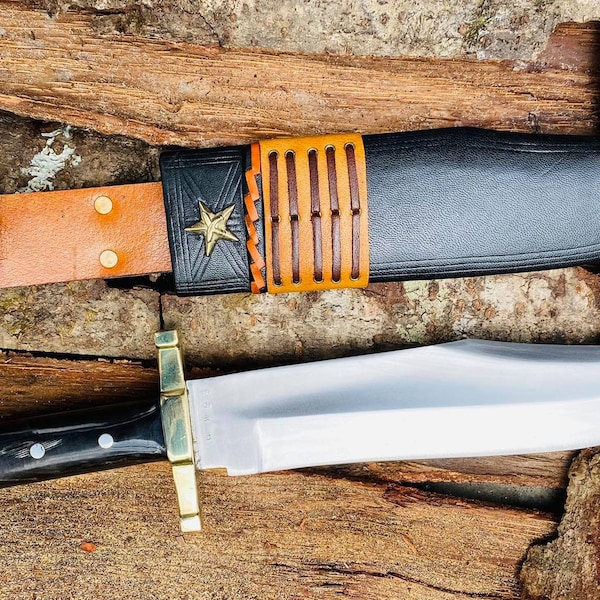 EGKH-Survival Hunting Knife with Sheath, 12-inch Fixed Blade Tactical Bowie Knife  for Camping, Outdoor, Bushcraft- Ultra-sharp combat knife