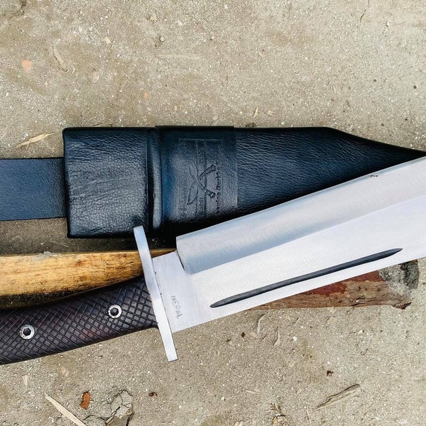 EGKH-14 Inch Blade Bowie Knife-Outdoor Hunting Knife-Gurkha Kukri Knife-Hand forged Fixed Blade knife-Tempered-Sharpened-Outdoor Kukri Knife