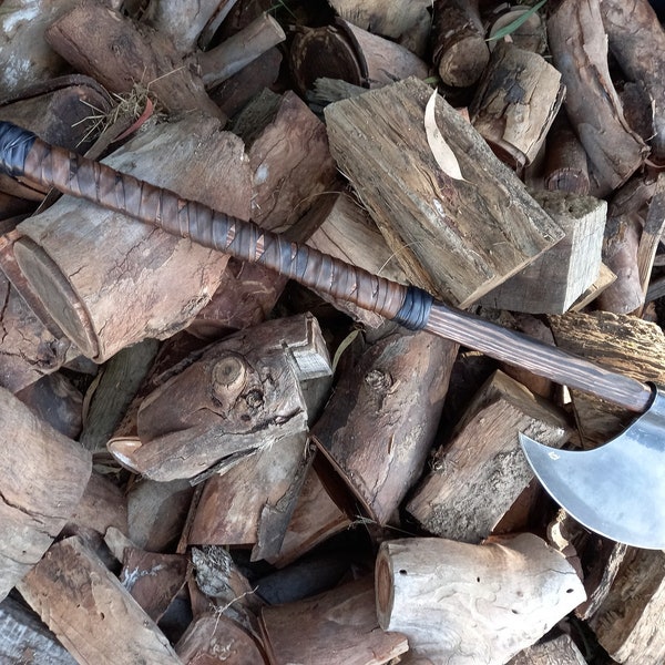 EGKH-Axe Nepali Bancharo Knife-traditional handmade Axe Nepali Bancharo  tomahawk-Hand forged Throwing Axe, Antiqued Design