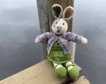 Hand Knitted Bunny Rabbit "Chloe"