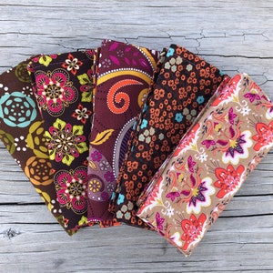 Dinner Napkins, Fabric, Square Placemats, Reusable, Washable, Colorful, Brown