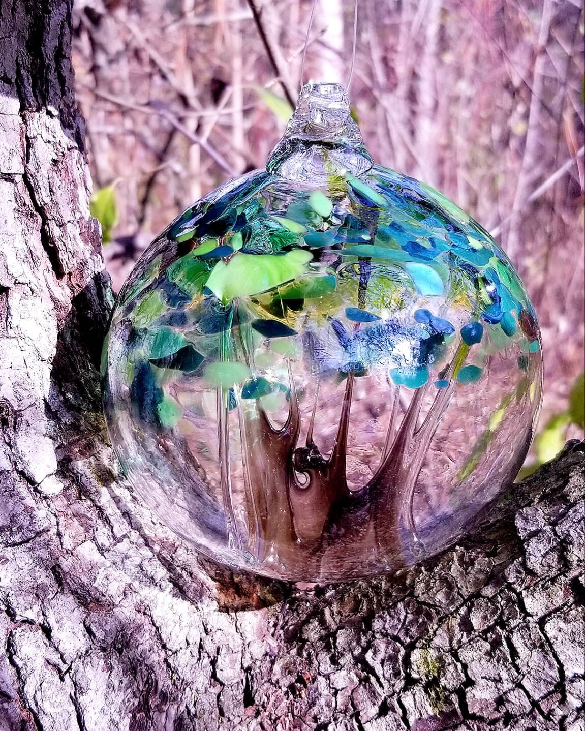 Handblown Glass Summer Tree Ornament Etsy