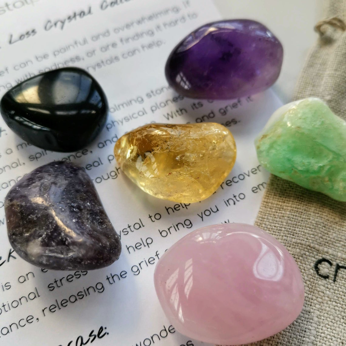 Grief and Loss Crystal Collection Crystals for Bereavement Etsy
