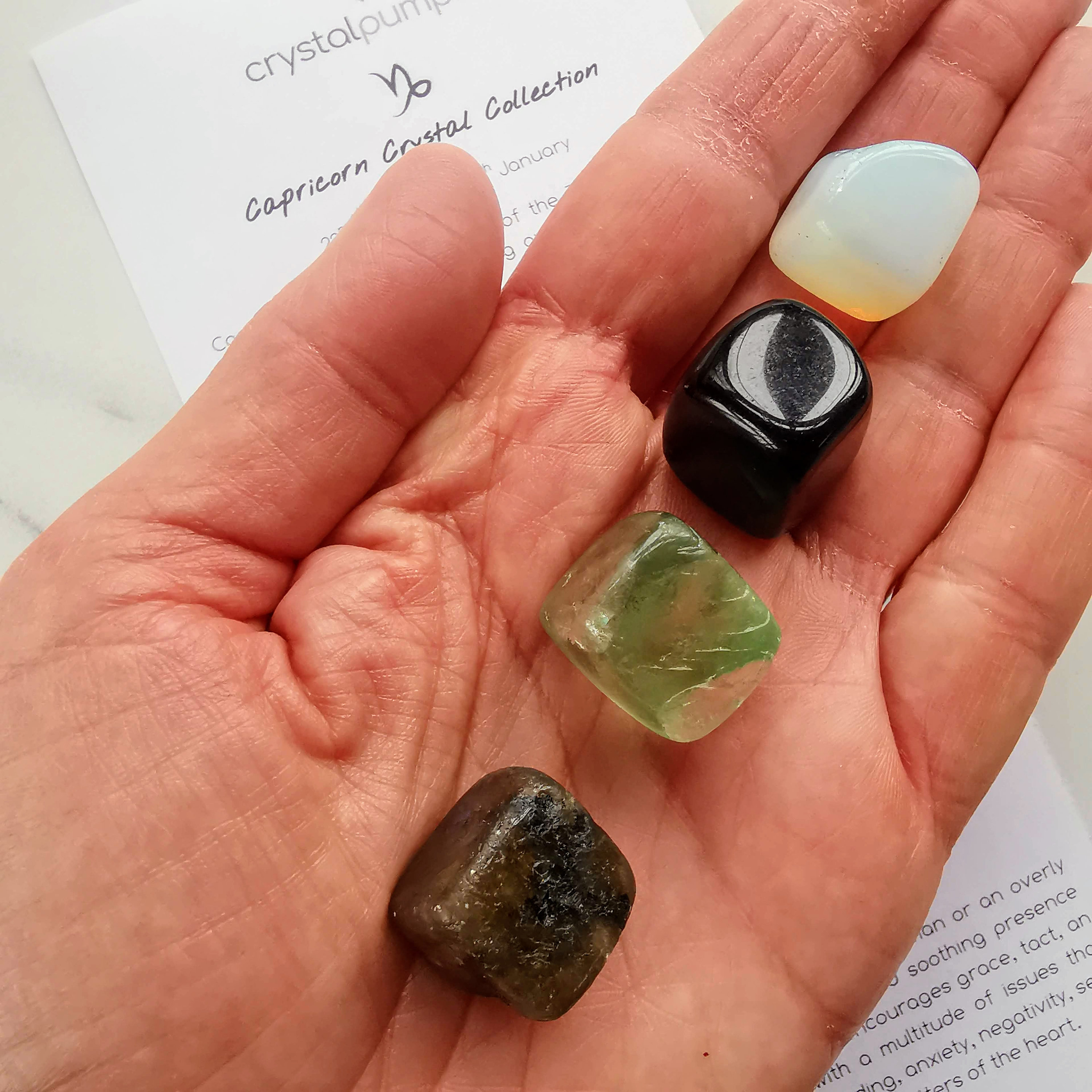 Capricorn Crystal Set Zodiac Star Sign - Gemstone Set for Capricorn ...