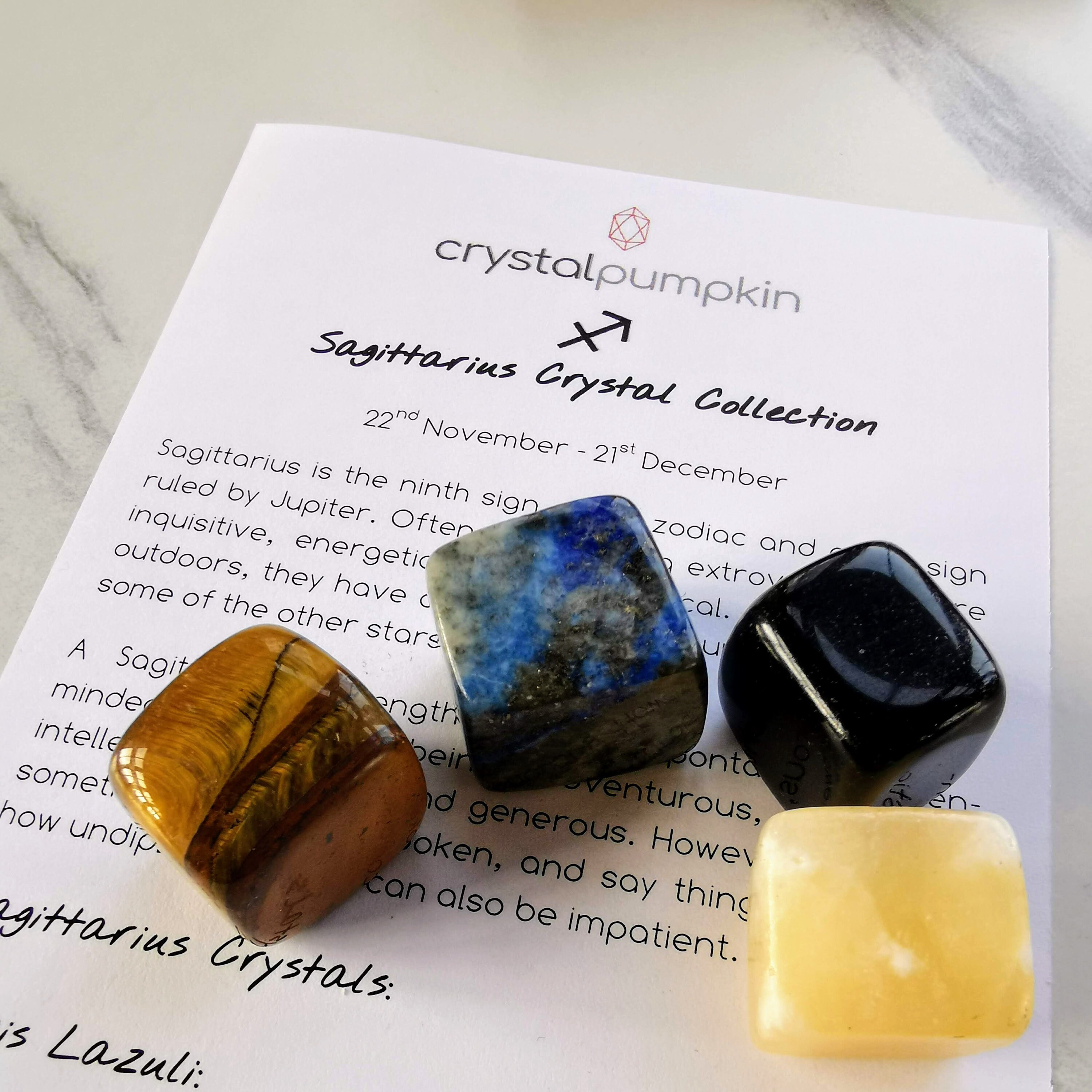 Sagittarius Crystal Set Zodiac Star Sign Gemstone Set for Sagittarius