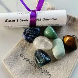 Exam and Study Crystal Collection, Revision Crystal Set, Crystals for Exams, Revision Crystal Kits, Concentration Revision Learning Exams