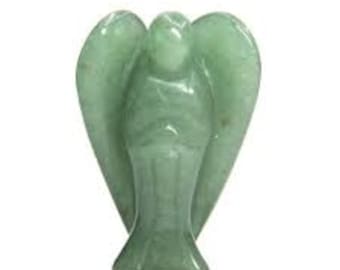 Serpentine Jade Pocket Angel - Crystal Gemstone Guardian Angel. High quality hand carved reiki pocket angel. abundance, good luck, joy