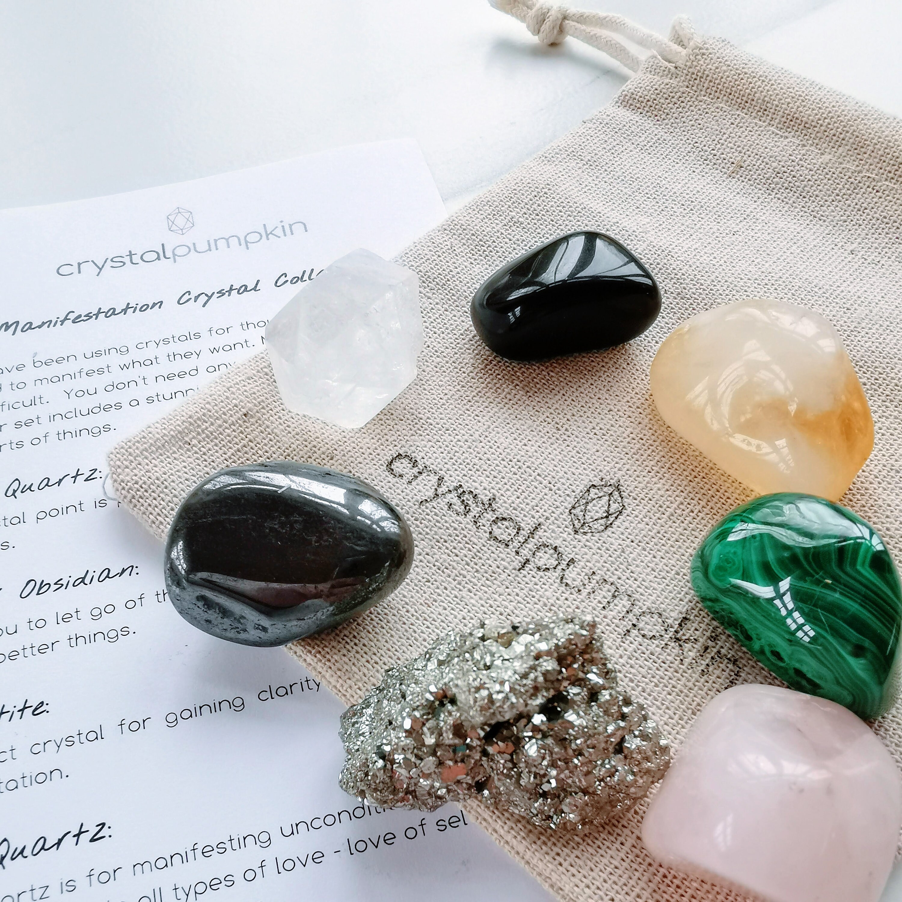 Manifestation Crystal Collection; Crystal set for attracting the things