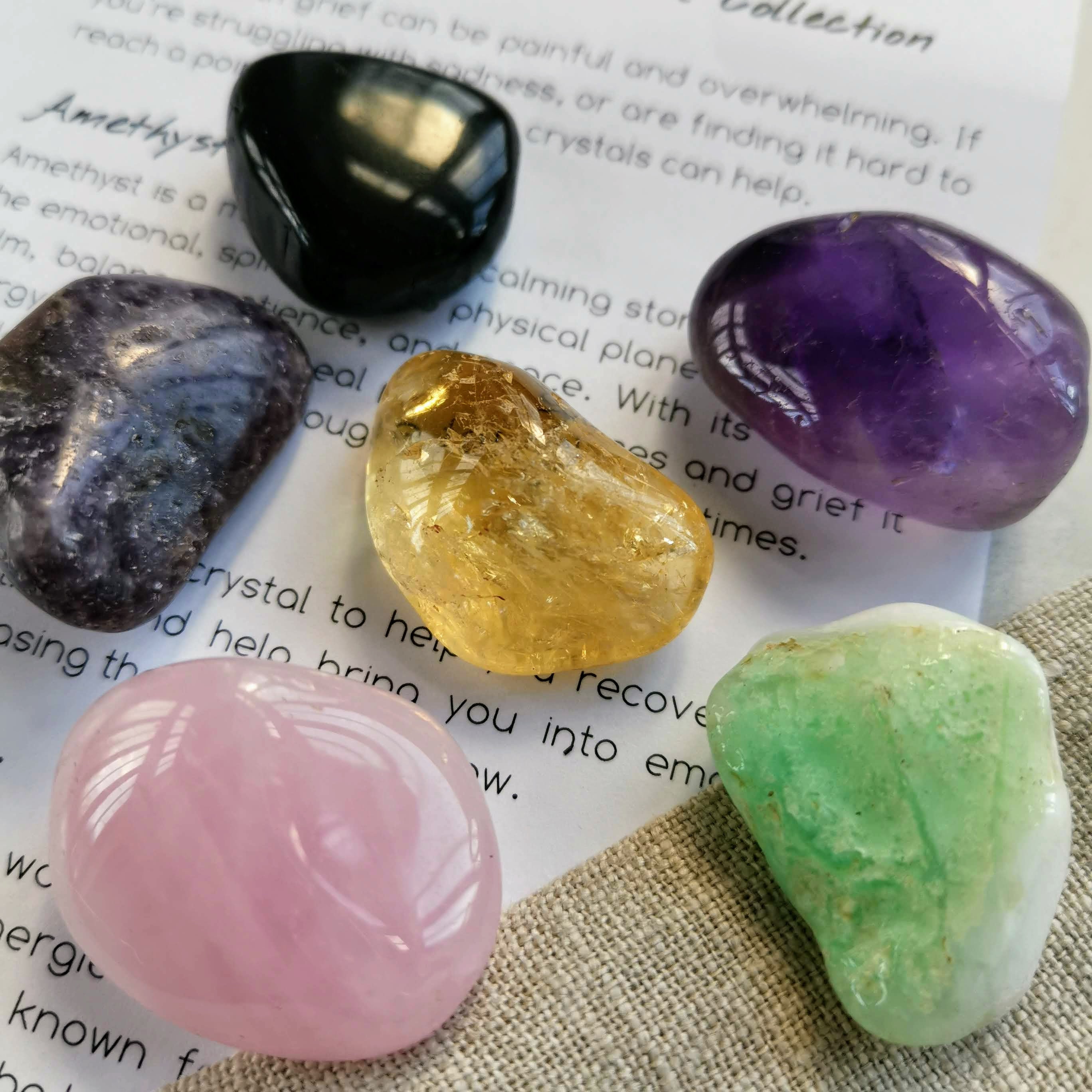 Grief and Loss Crystal Collection, Crystals for bereavement, Crystals