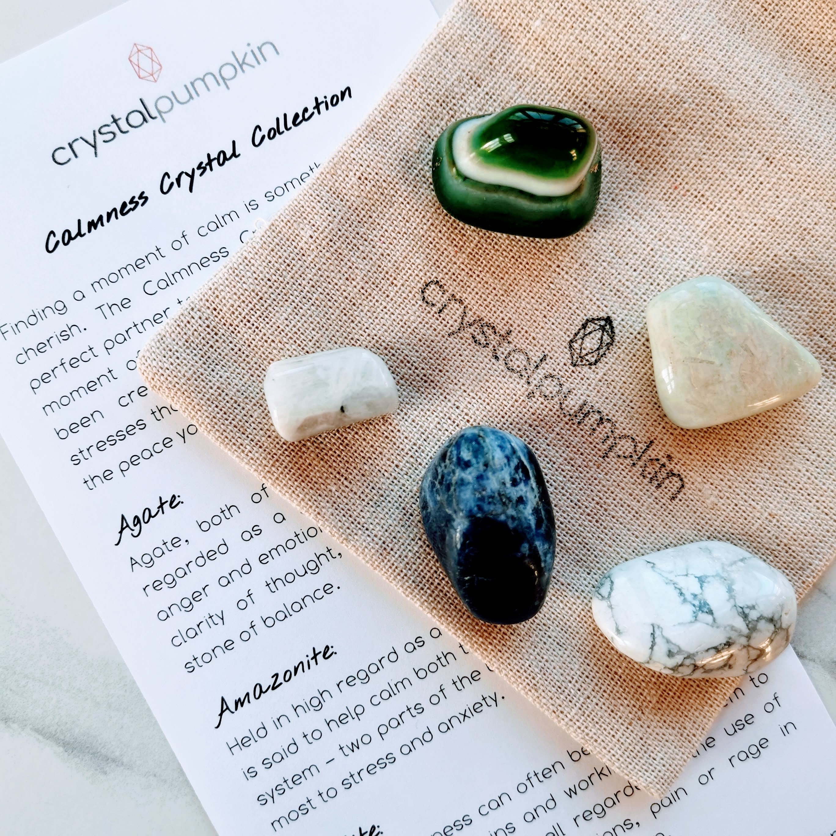 Calmness Crystal Collection, Crystals for help providing calm and