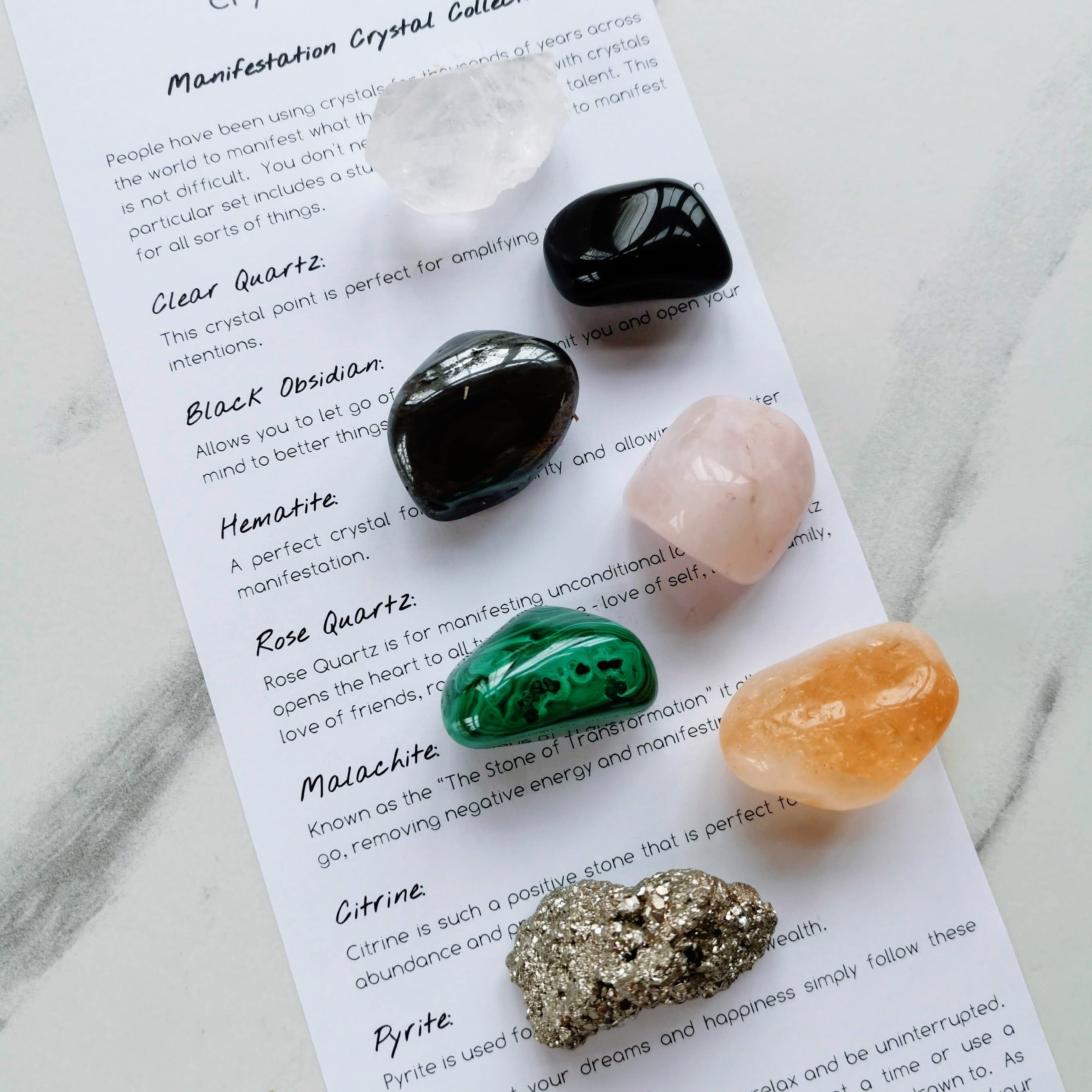 Manifestation Crystal Collection; Crystal set for attracting the things