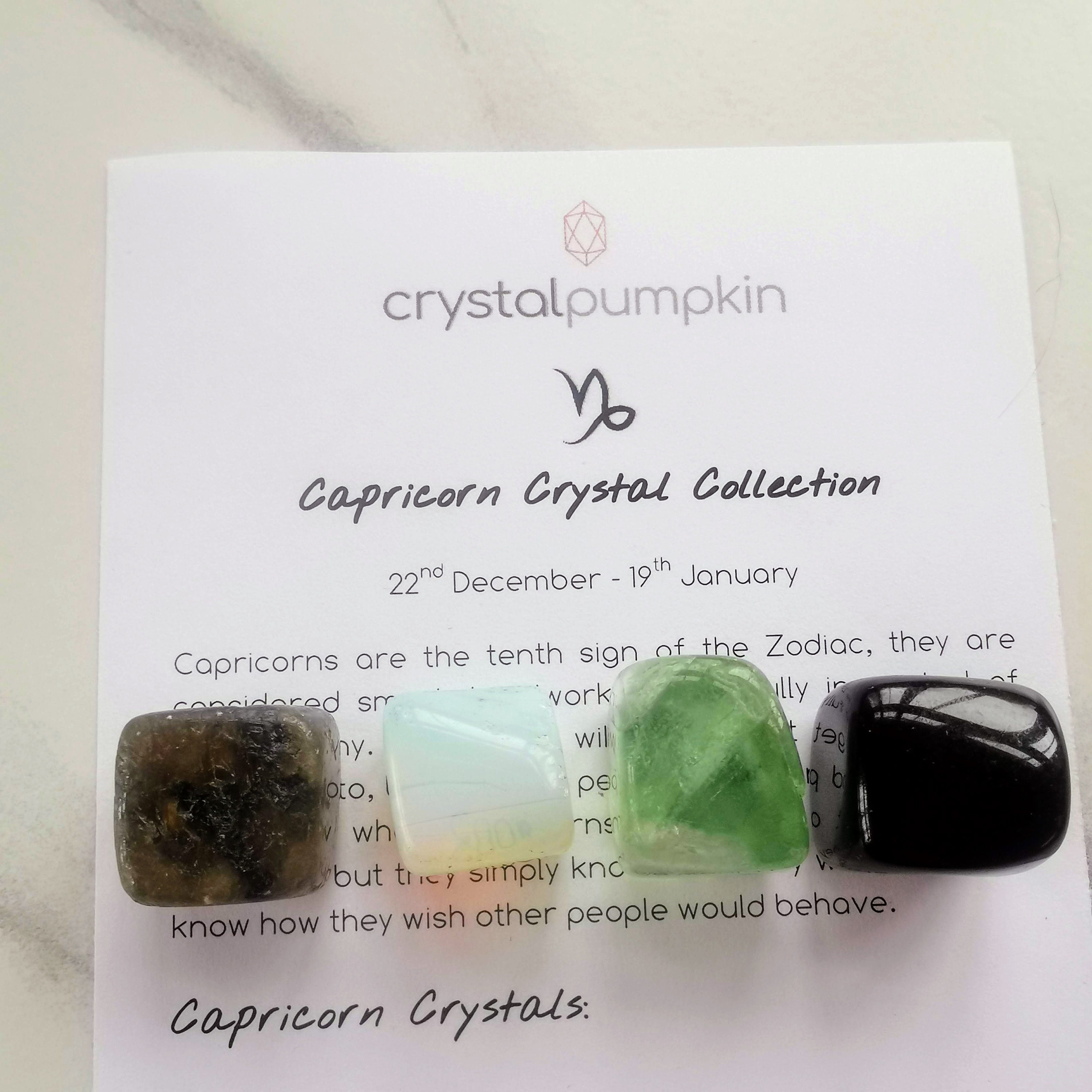 Capricorn Crystal Set Zodiac Star Sign Gemstone Set for Capricorn
