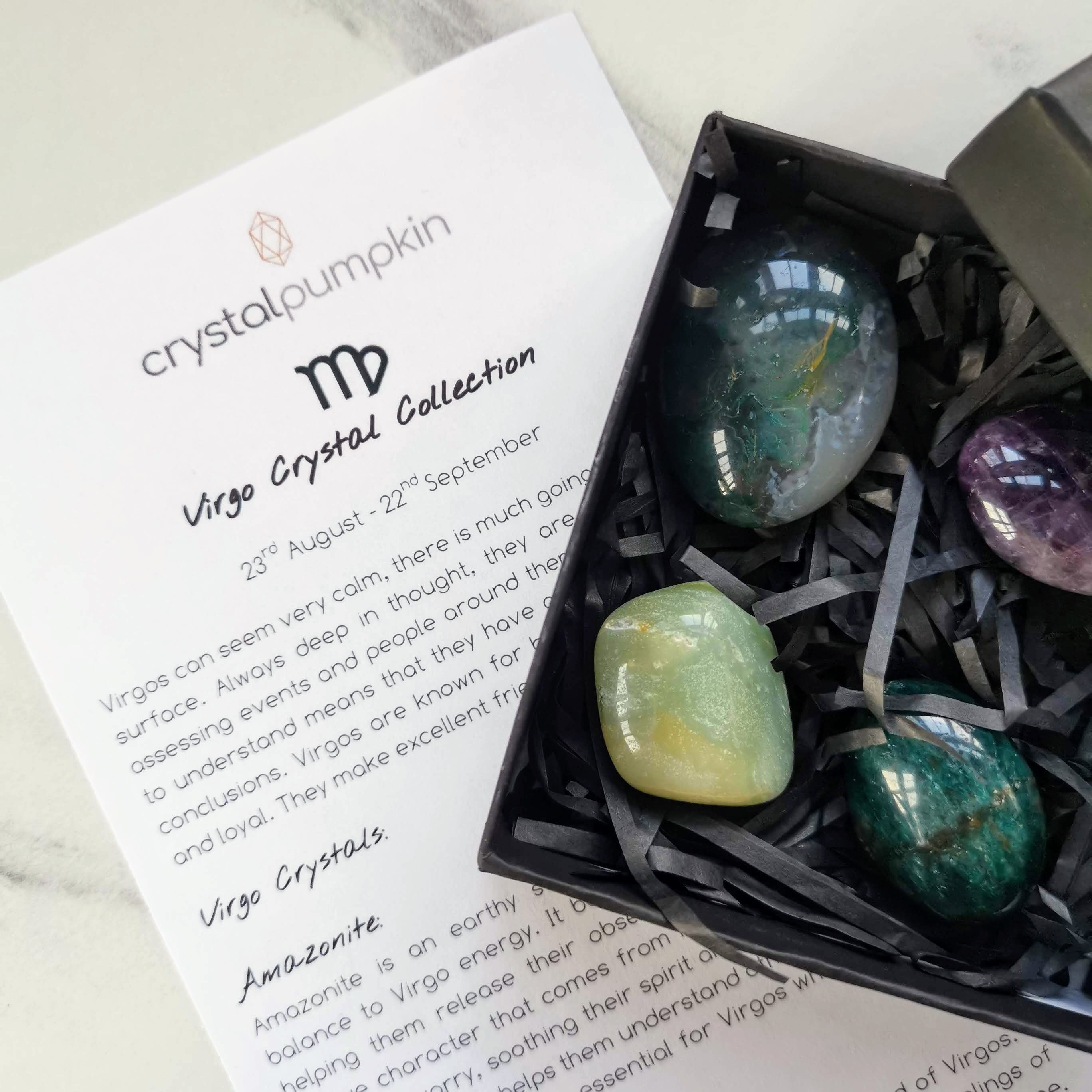 Virgo Crystal Set Zodiac Star Sign Gemstone Set for Virgo