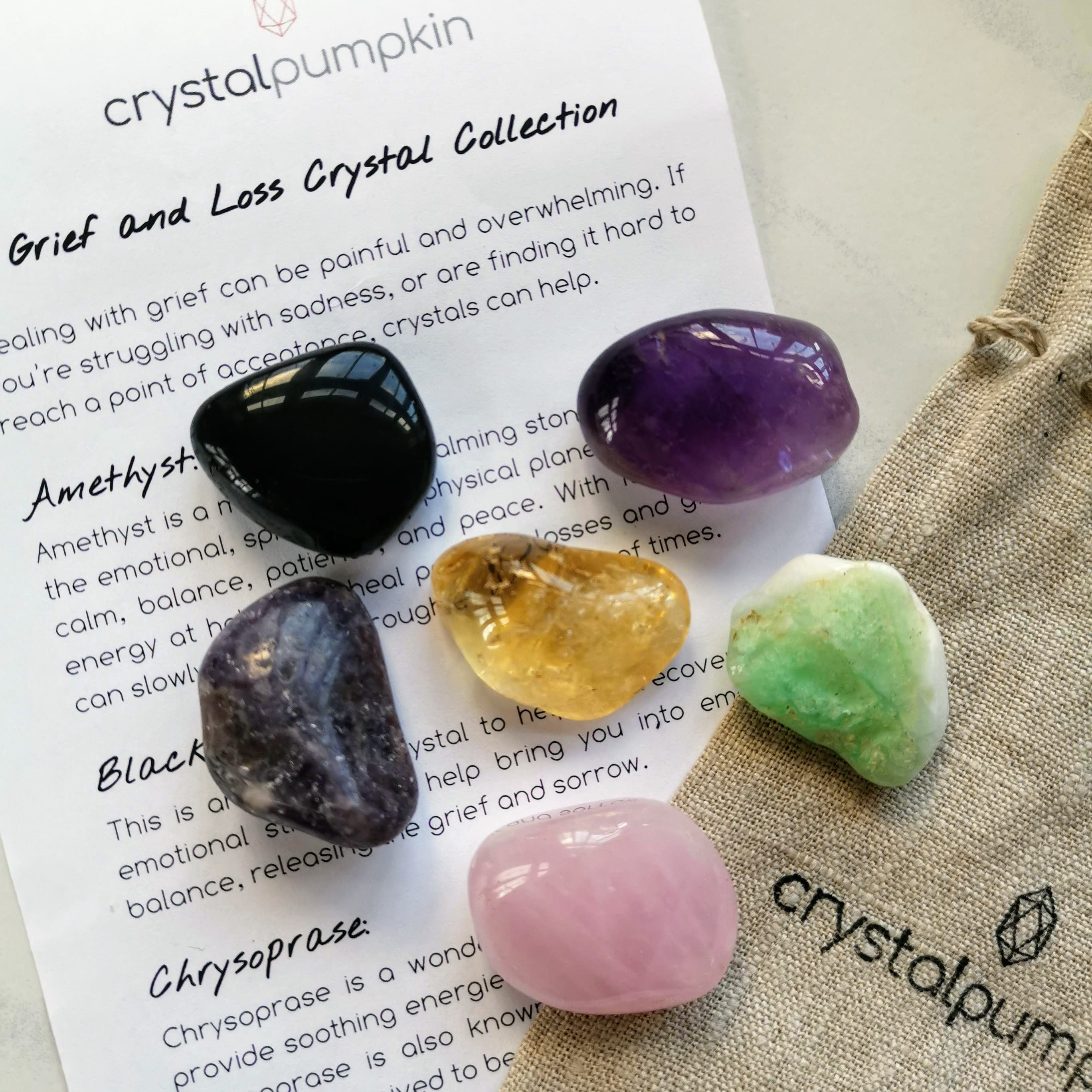 Grief and Loss Crystal Collection, Crystals for bereavement, Crystals