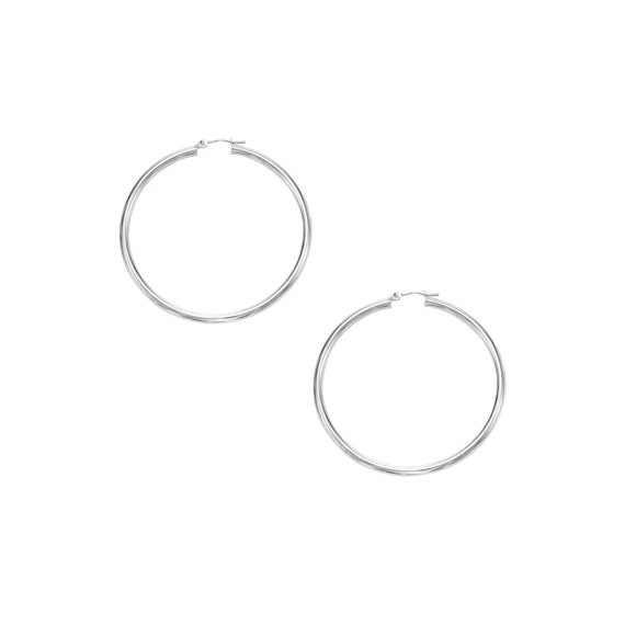 Beginnings Silver Medium Square Cut Hoop Earrings - E6283 - Jewellery from  Peplow Jewellers UK