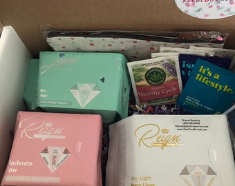 First Period Celebration Box: Reign Sanitary Napkins & Tea