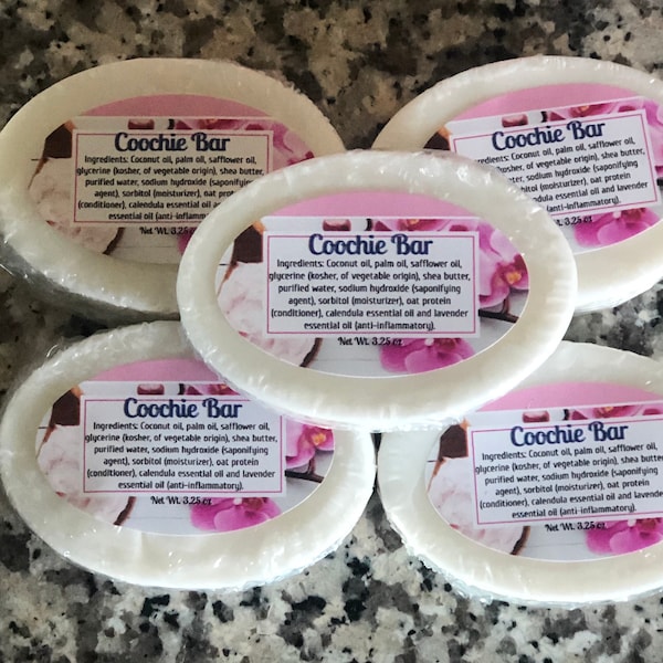 Natural Feminine Soap - Shea Butter - Coochie Bar - Vegan Friendly - Lightly Scented - Yoni Soap - Feminine Care