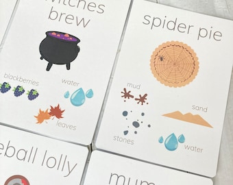 Halloween Mud Kitchen Recipe Flashcards