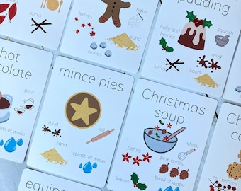 Christmas Mud Kitchen Recipe Flashcards