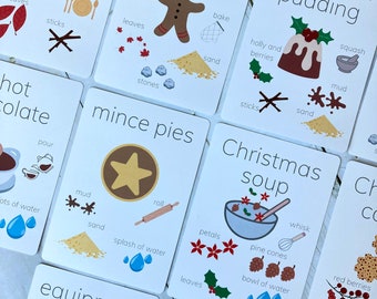 Christmas Mud Kitchen Recept Flashcards