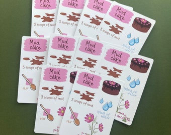 Mud Kitchen Card Party Favours