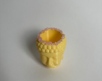 3D Buddha mit Rosenquarz