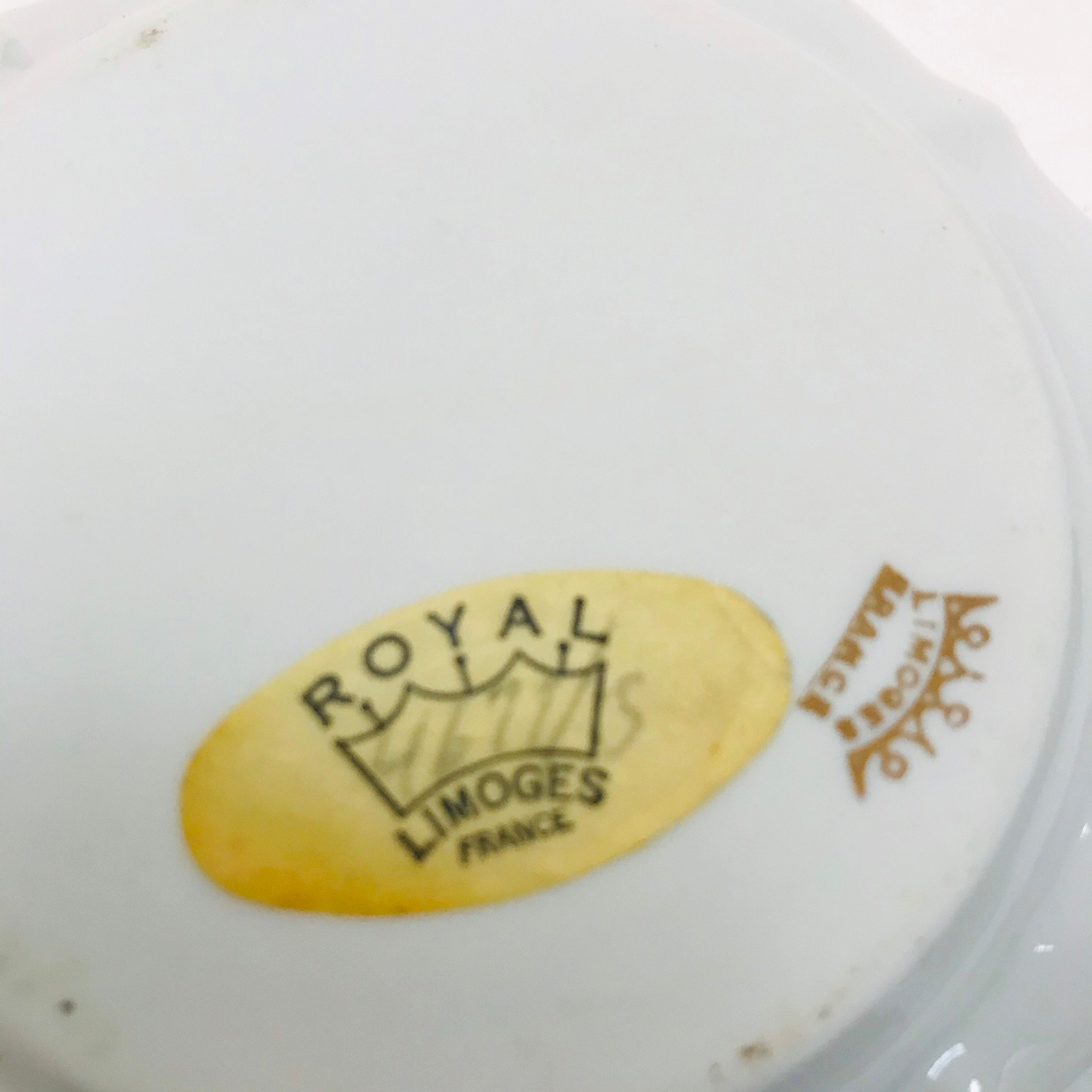 Royal Limoges France Porcelain Gold Floral Paneled 9 Bowl Etsy