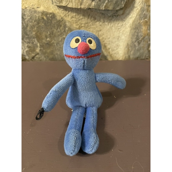 Grover 5” Plush Stuffed Toy Sesame Street PBS Blue Monster Muppet 1997 Vintage