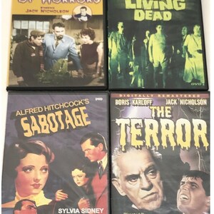 Horror DVD Lot of 4 Little Shop Living Dead Sabotage Terror Movie Film Scary