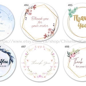 Thank You Circle Labels L Thank You for Your Order Labels, Thank You ...