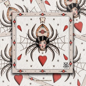 impresión de la dama araña